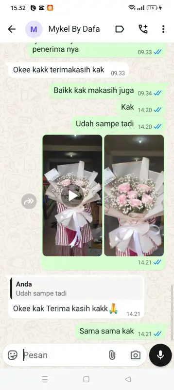 Testimonial Papan buket bunga BONTANG
